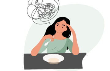 Illustration food Anxiety, Easting Disorder