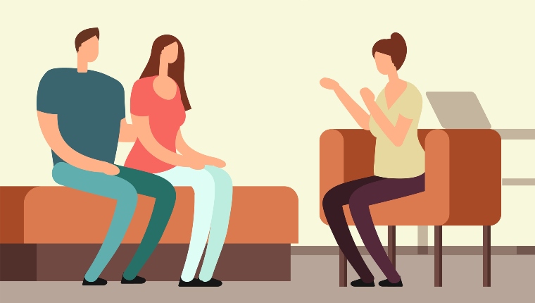 Illustration of Couple in Counselling